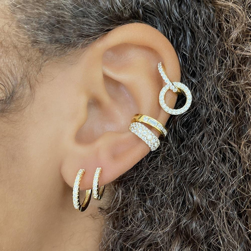 Small Pave Hoop On ear